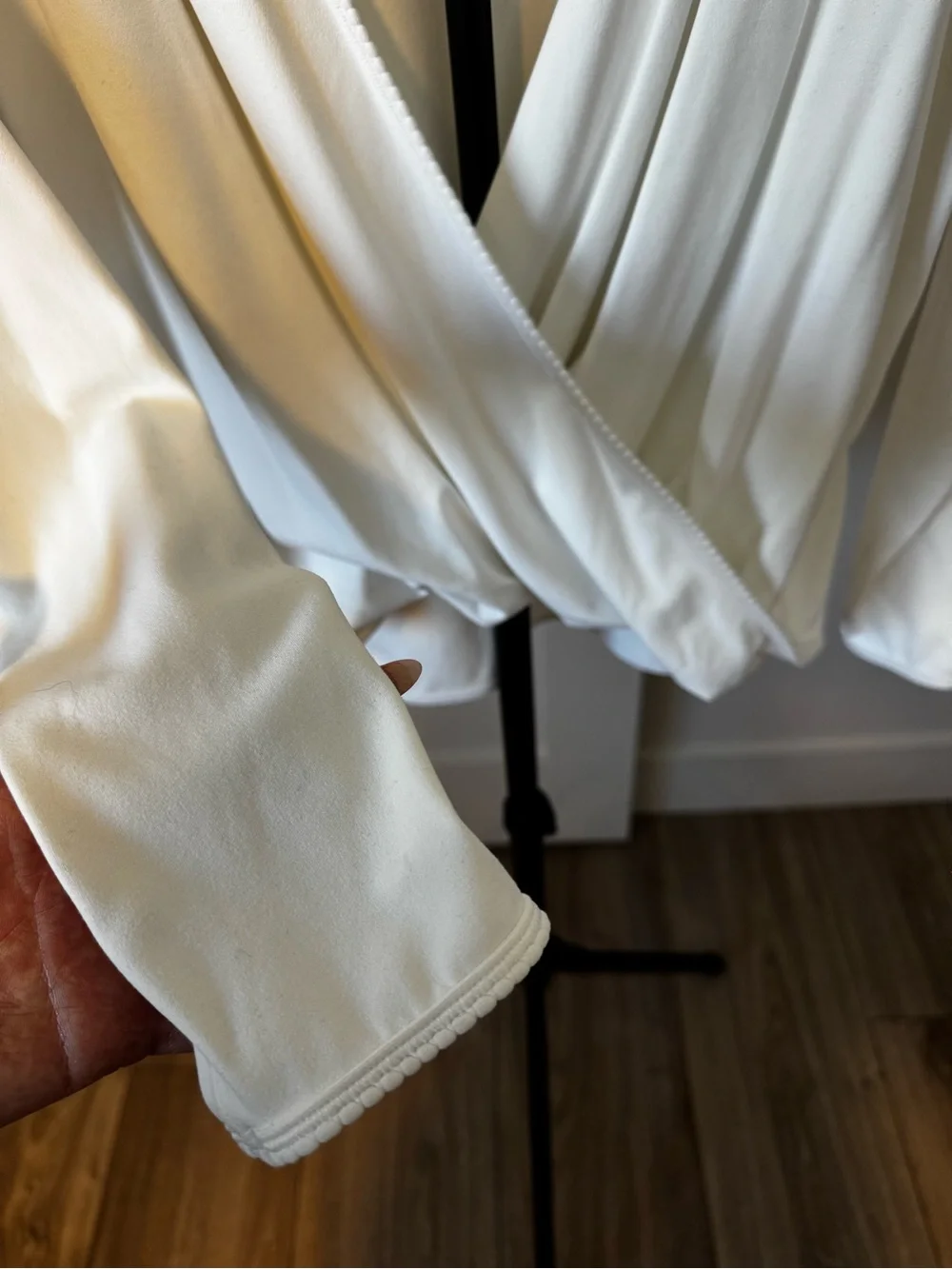 lululemon athletica white cross front Long Sleeve Top
